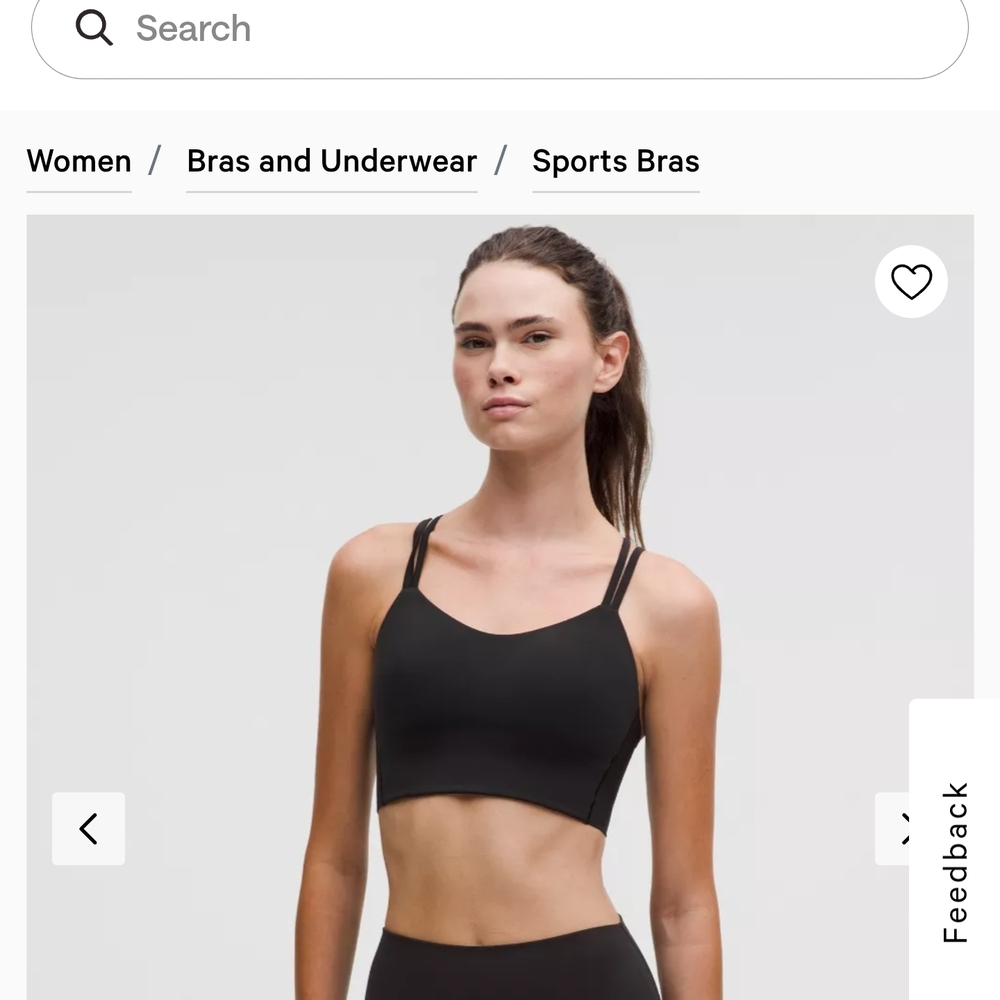 Lululemon Like A Cloud Long Line Bra Light Support B-C Cup